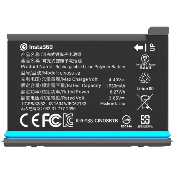 並行輸入品＜ 新品 ＞Insta360 ONE X2 / CINOSBT/B インスタサンロクマル バッテリー容量:1630mAh 電圧制限:4.40V | Insta360