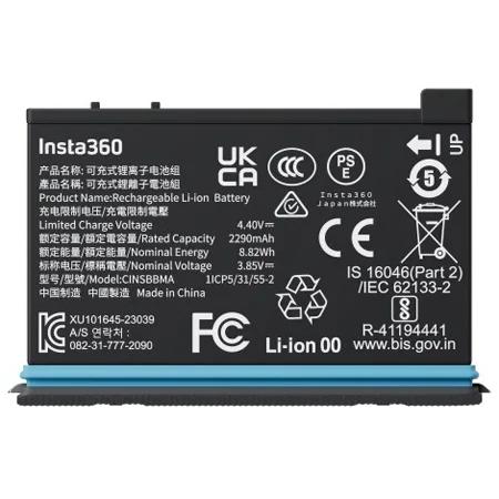 並行輸入品＜ 新品 ＞Insta360 X4 / CINSBBMA インスタサンロクマル バッテリー容量:2290mAh 電圧制限:4.40V | Insta360