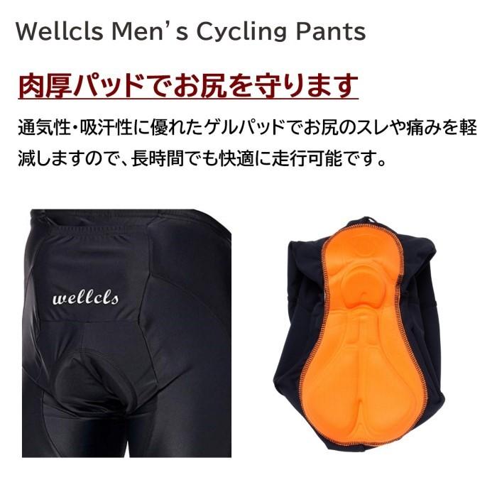 WELLCLS サイクルジャージ　上下　 Lサイズ　パッド付き Wellcls メンズ サイクルパンツ 春夏用 サイクルロングタイツ