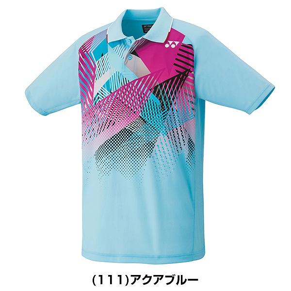 YONEXポロシャツ ブルー系グラデーション ハニカム柄 バドミントン テニス YONEX（ヨネックス） テニス バドミントン ユニゲームシャツ