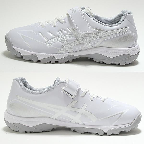 交換無料 野球 トレーニングシューズ アップシューズ ジュニア アシックス ASICS スターシャイン TR 3 白あり 紐 1124A010 少年 子供 Pカバー(P革)加工可の画像