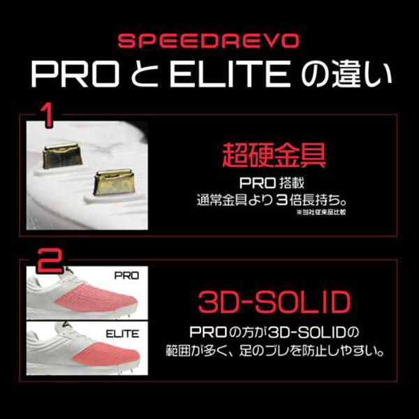 Mizuno Pro 野球 スパイク 大人 金具 白 ミズノプロ スピードレボ