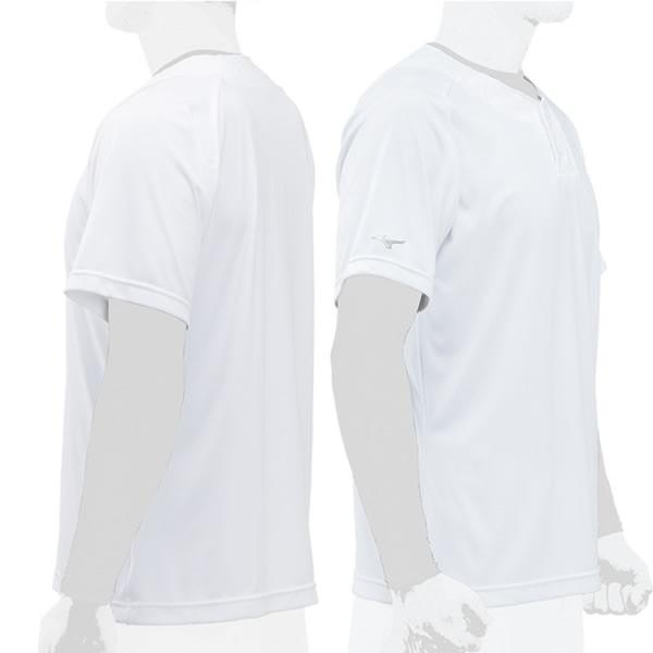 MIZUNO（ミズノ） ベースボールシャツ ハーフボタン 半袖 12JC8L21