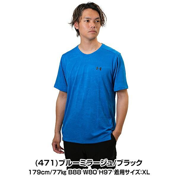 Tシャツ 半袖 丸首 メンズ ルーズフィット アンダーアーマー UAテック ベント ジャカード ショートスリーブTシャツ ストレッチ 抗菌防臭 1377052｜bbtown｜13