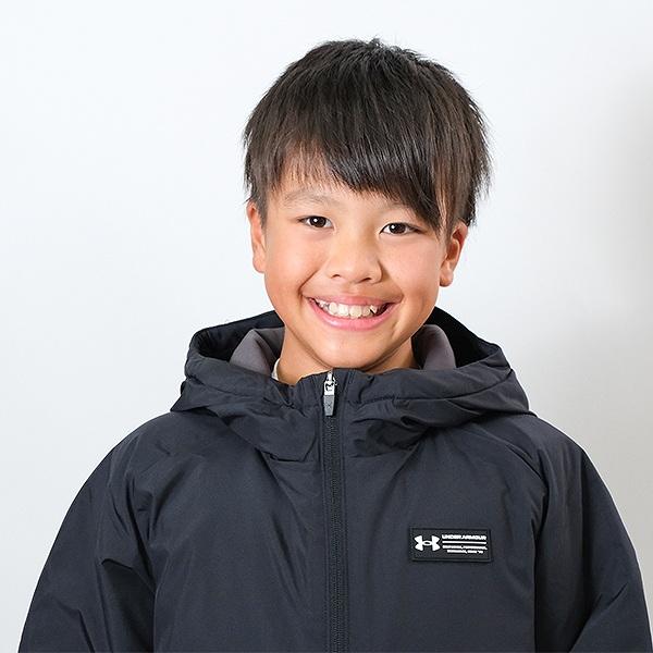 UNDER ARMOUR 野球 中綿ベンチコート ジュニア フード付き UNDER ARMOUR 野球 中綿ベンチコート ジュニア フード付き