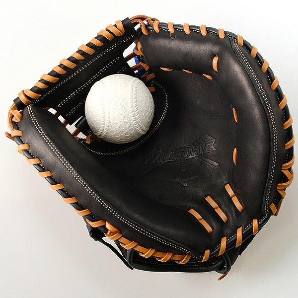 ミズノ:右投げ:一般·大人用:軟式用キャッチャーミット:WILL DRIVE:黒 MIZUNO（ミズノ） 交換無料 野球 キャッチャーミット 軟式 大人 右投げ