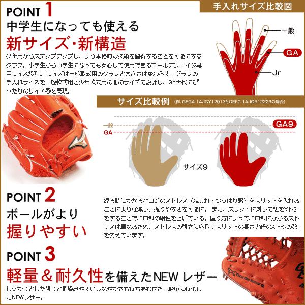 MIZUNO（ミズノ） 交換無料 野球 グローブ 少年軟式 ゴールデンエイジ