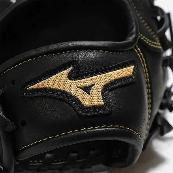【新品未使用】Mizuno 軟式グローブ 黒 袋付き　少年野球　右手用 MIZUNO 交換無料 野球 グローブ 少年軟式 右投げ ミズノ BALL