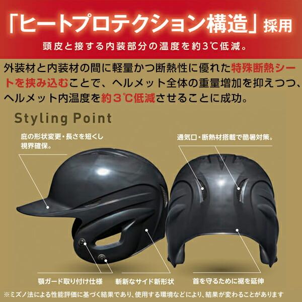 MIZUNO ミズノ 少年硬式 フェイスガード付き 両耳付打者用 打者