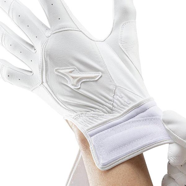 MIZUNO（ミズノ） 交換無料 野球 バッティンググローブ 白 両手 大人