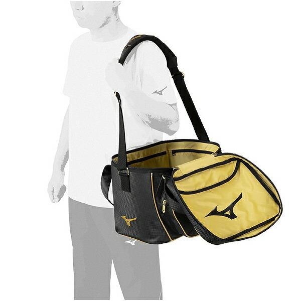 野球 MP ボールケース 28L ミズノプロ MIZUNO PRO ボールバッグ 硬式球・軟式球5ダース ソフトボール2ダース収納可能 肩掛け 1FJBD001 バッグ刺繍有料可(B)の画像