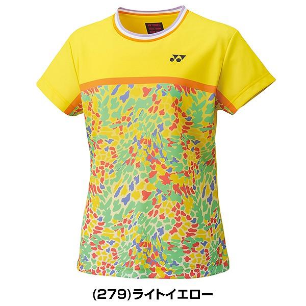 ヨネックス テニス バドミントン ウィメンズゲームシャツ 女性用 レディース 半袖 Tシャツ テニスウェア 柄切り替え クール UV 吸汗 速乾 制電 ポリエステル | YONEX | 03