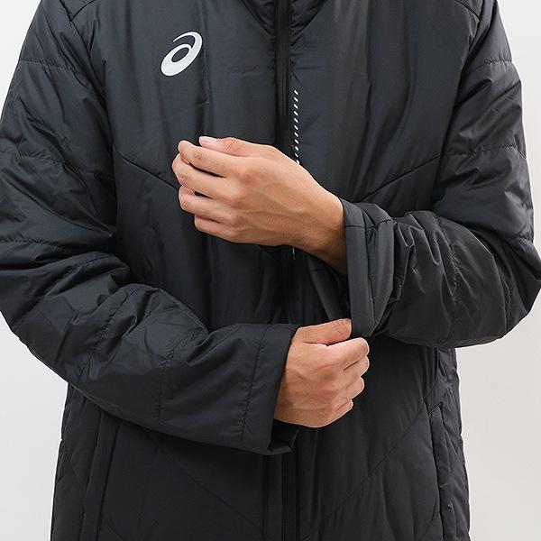 ASICS 野球 ベンチコート フード付き ウォーマーハーフコート 裏 ASICS 野球 ベンチコート フード付き ウォーマーハーフコート 裏