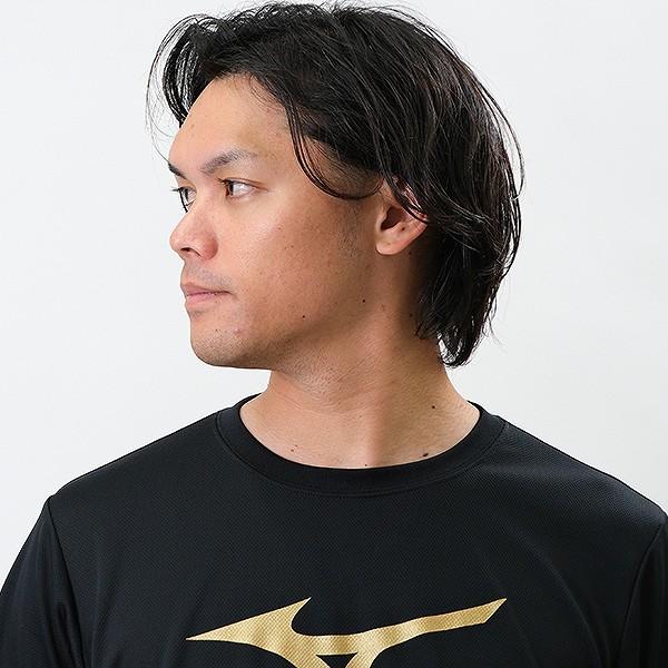 MIZUNO（ミズノ） Tシャツ メンズ 半袖 丸首 ビッグロゴ 吸汗速乾
