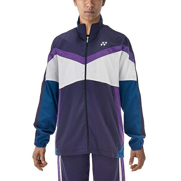 YONEX　ウィンドウォームアップーパーカー　紫色 葉柄 YONEX（ヨネックス） テニス バドミントン ユニウォームアップシャツ