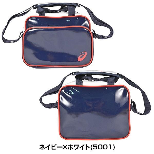 野球 バッグ アシックス ミニショルダーバッグ セカンドバッグ 約5L エナメル BEA462 バッグ刺繍可(B)｜bbtown｜04