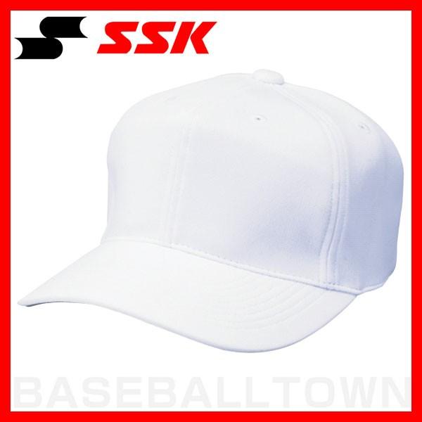 野球 帽子 白 SSK 角ツバ メンズ ジュニア 練習帽 キャップ 六方 アジャスター付き 吸汗速乾 BC062-10