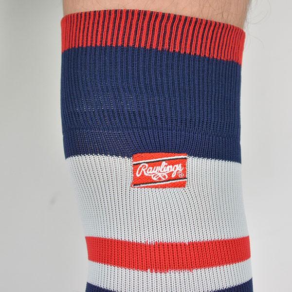Rawlings（ローリングス） 野球 ソックス 黒 紺 赤 青 桃 ラインロング
