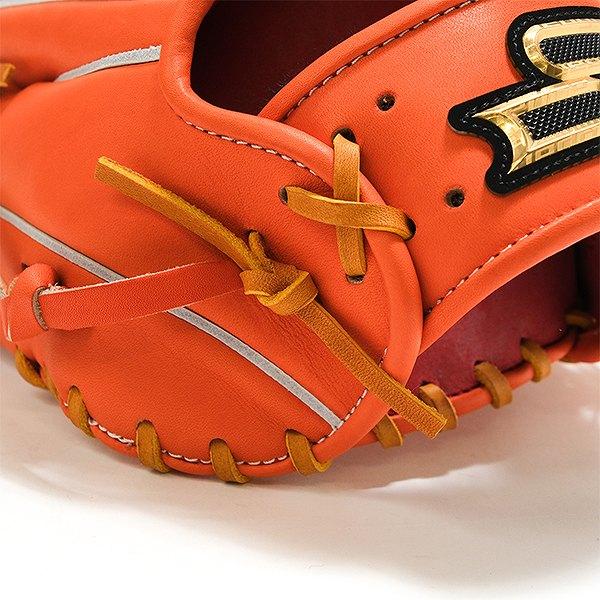交換無料 野球 グローブ 硬式 大人 右投げ SSK プロエッジ proedge 外野手用 サイズ8L オレンジ×タン AKB874-3547 型付け可能(G)の画像