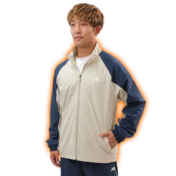 New Balance ジャージ上下セット ネイビー×ベージュ New Balance（ニューバランス） ジャージ ウーブンジャケット 大人 裏