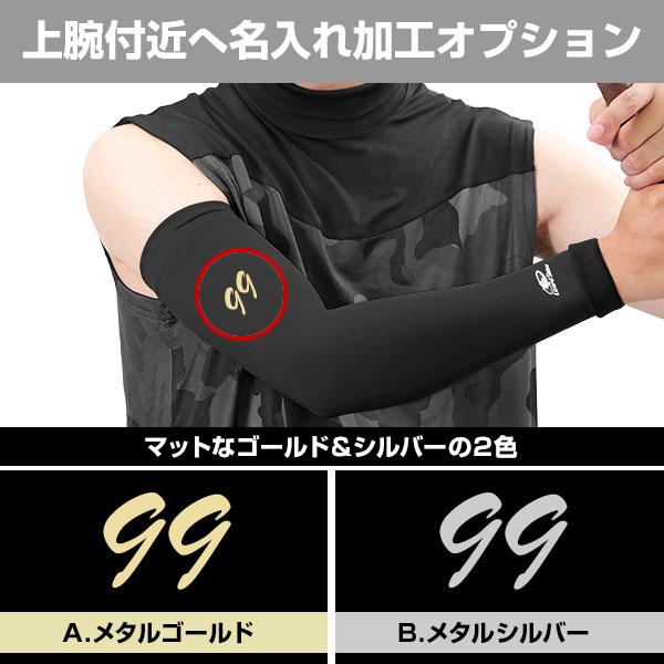 アームスリーブ専用 マーキング加工 ゴールドまたはシルバー 選べる3書体 ネームプリント マーク加工 マーク 名入れ ラバー圧着 アームスリーブ名入れ有料可(A) | ブランド登録なし | 01