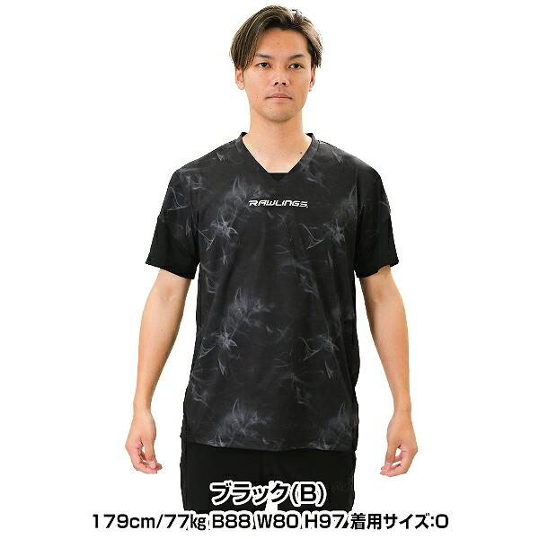 野球 Tシャツ Vネックシャツ 半袖 大人 ローリングス ハイブリッド 