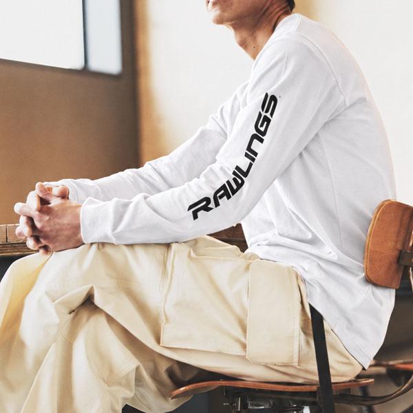 Mサイズ限定 野球 ロングスリーブTシャツ ローリングス Rawlings 長袖 Tシャツ AST13F06 | Rawlings | 01