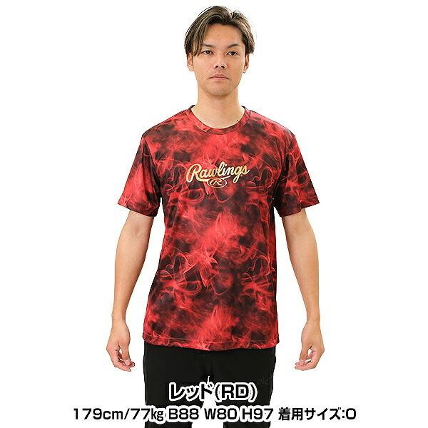 Rawlings 野球 Tシャツ メンズ 半袖 丸首 ローリングス ゴースト Rawlings 野球 Tシャツ メンズ 半袖 丸首 ローリングス ゴースト