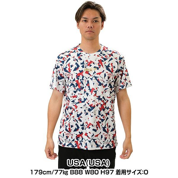 Rawlings 野球 Tシャツ メンズ 半袖 丸首 ローリングス ベクター