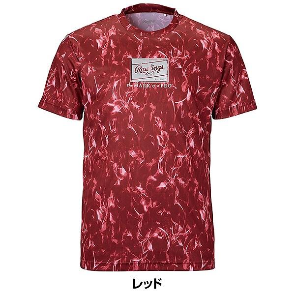 野球 Tシャツ 半袖 丸首 大人 メンズ ローリングス Rawlings フレイムグラフィックTシャツ AST15F01 | Rawlings | 01