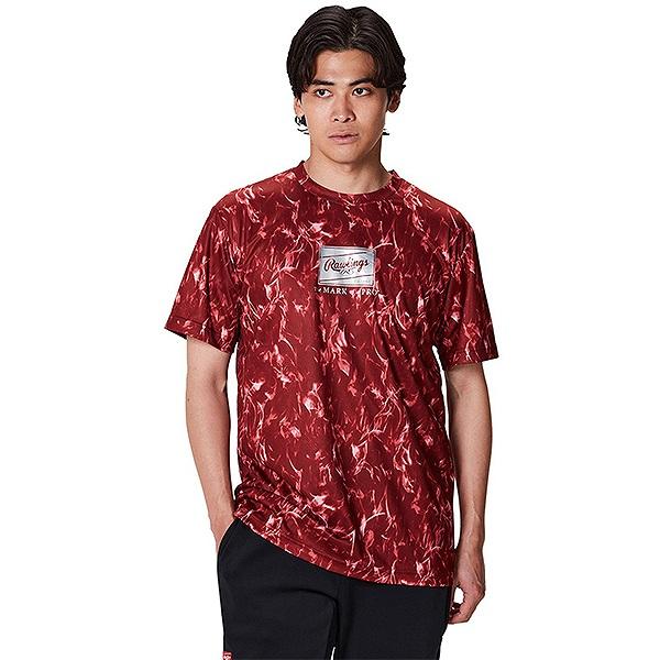 野球 Tシャツ 半袖 丸首 大人 メンズ ローリングス Rawlings フレイムグラフィックTシャツ AST15F01 | Rawlings | 02