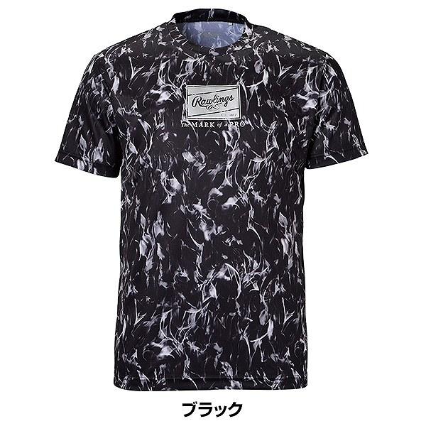 野球 Tシャツ 半袖 丸首 大人 メンズ ローリングス Rawlings フレイムグラフィックTシャツ AST15F01 | Rawlings | 04
