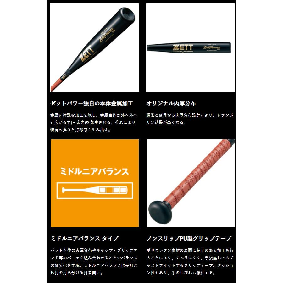 ゼットパワー グリップテープ贈呈 1年保証＆交換無料 新基準対応野球