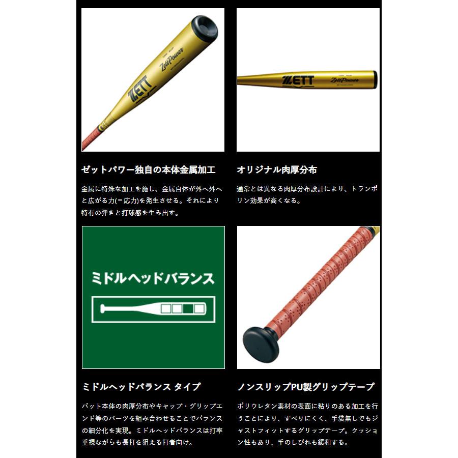 ゼットパワー グリップテープ贈呈 1年保証＆交換無料 新基準対応 野球
