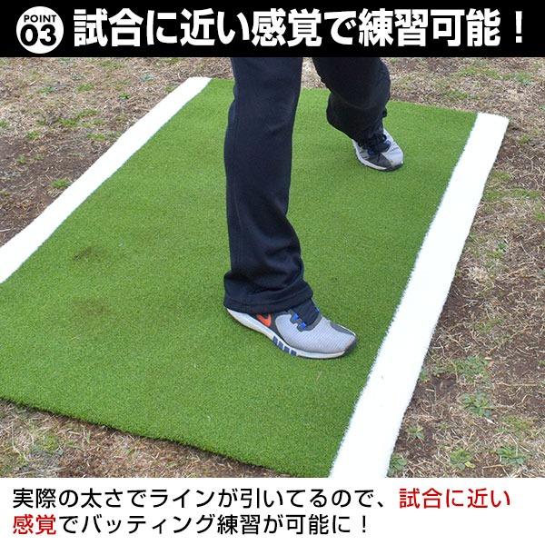 野球用バッターマット 両打席セット 長さ150×幅273cm 右バッター・左