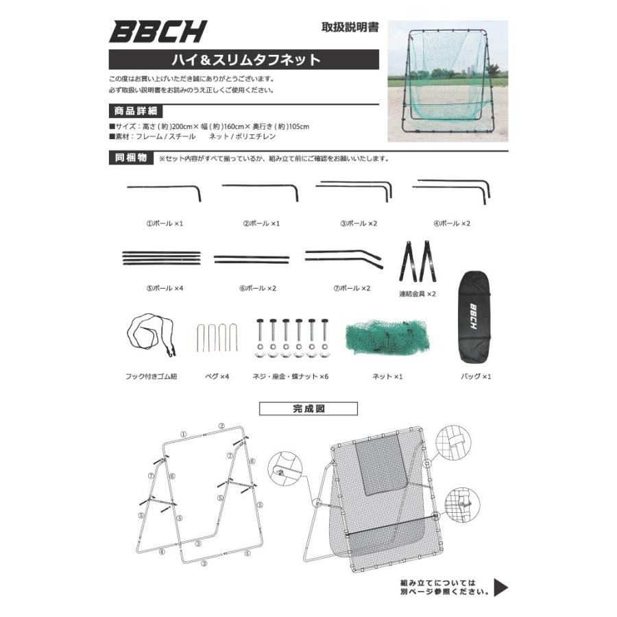 野球 練習 ネット ハイ＆スリムタフネット 硬式 軟式 ソフト対応 2×1.6