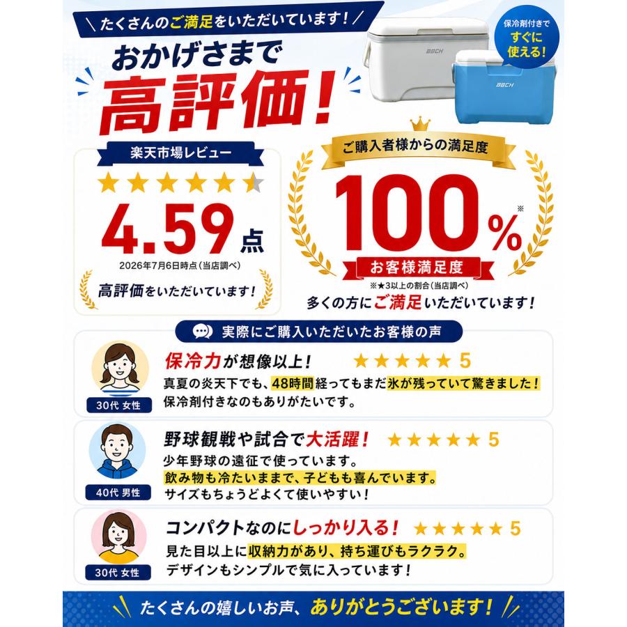 保冷剤付き 小型クーラーボックス 6L 8L 18L 28L 保冷48時間 保温12時間 軽量 冷温両用 冷却 スポーツ アウトドア キャンプ 野球 部活 弁当 夏 氷 ジュニア BBCH | ブランド登録なし | 02