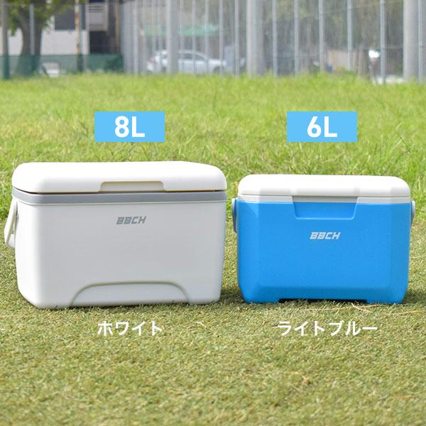 保冷剤付き 小型クーラーボックス 6L 8L 保冷48時間 保温12時間 軽量 冷温両用 冷却 スポーツ アウトドア キャンプ 野球 部活 弁当 氷 コンパクト ジュニア BBCH | ブランド登録なし | 08