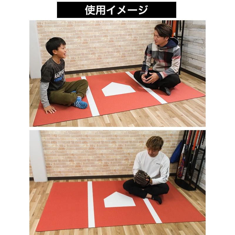 野球 インドアバッターボックスマット 120×200cm 2.5mm 裏面滑り止め