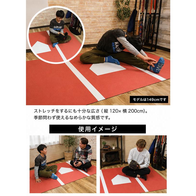 野球 インドアバッターボックスマット 120×200cm 2.5mm 裏面滑り止め
