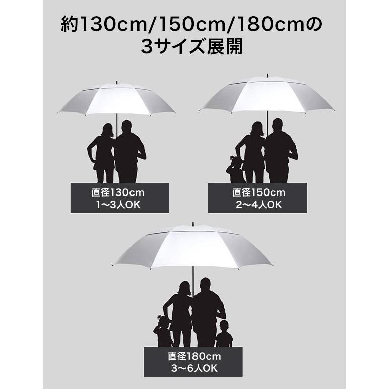 超大型日傘 直径130cm/150cm/180cm ジャンボUVカットパラソル UPF50+
