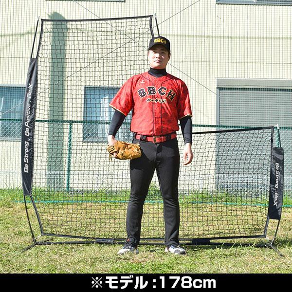 野球 練習 L字型保護用ネット 投手用 2m×2m 硬式 軟式M号・J号 ソフト