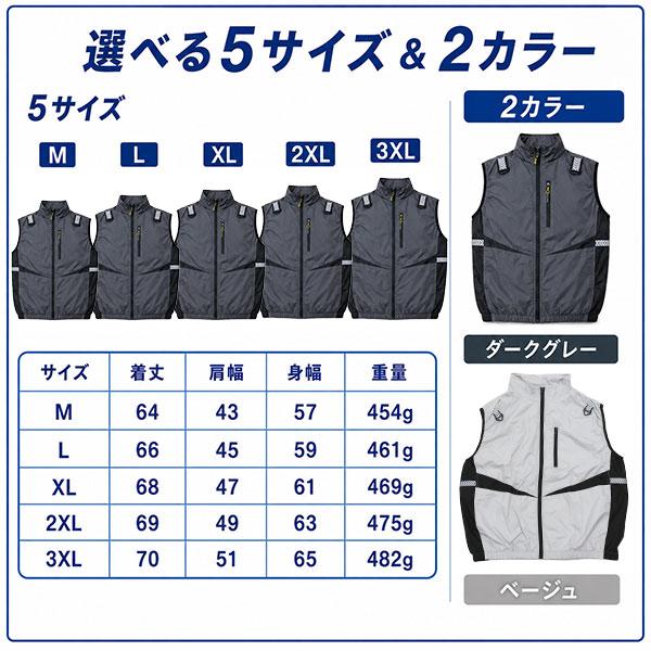 レビューで6ヶ月保証 空調ベスト バッテリー ファンセット ファン付き