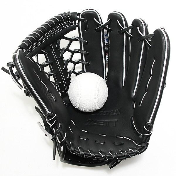 ゼット　ネオステイタス　一般軟式野球　グローブ　黒　大人用　外野手 ゼット（ZETT） 交換無料 野球 グローブ 軟式 大人 右投げ ネオ