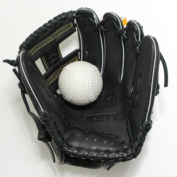 GWも毎日出荷 交換無料 野球 グローブ 大人 右投げ ゼット ZETT 軟式 ソフトステア オールラウンド サイズ3 ブラック BRGB35510F-1900 型付け可能(G)_5