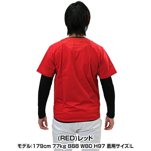 野球 ウインドシャツ 半袖 メンズ デサント ハイブリッドシャツ ウインドブロックシャツ ストレッチ DBX3607B DBX-3607B 一般 | DESCENTE | 04