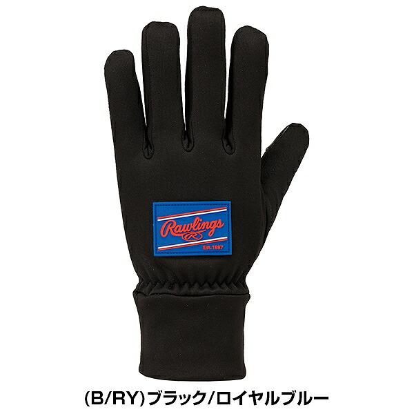 野球 防寒手袋 大人 ローリングス フリースグローブ スマホ対応 手袋 両手用 裏起毛 フリース 防寒用手袋 手ぶくろ 冬用 保温 練習 トレーニング EAC14F06 | Rawlings | 03