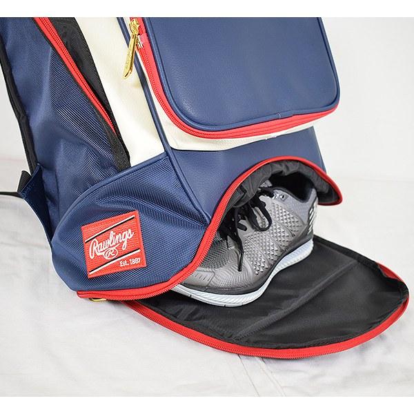 交換無料 野球 リュック 大容量 大型 ローリングス チームバッグ バックパック リュックサック 約38L EBA9S01 卒業 卒団 記念品 バッグ刺繍有料可(B) | Rawlings | 14
