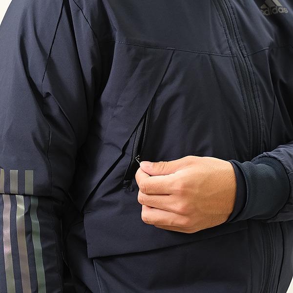 正規通販安い 中綿ジャケット パーカー 大人 アディダス パデッドジャケット 長袖 ジップアップ フルジップ フード付 ブルゾン アウター グラウンドコート 防寒 冬用 EUE93