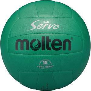 1/9(金)以降発送予定 モルテン バレーボール 4号球 ソフトサーブ 軽量 緑 EV4G | molten
